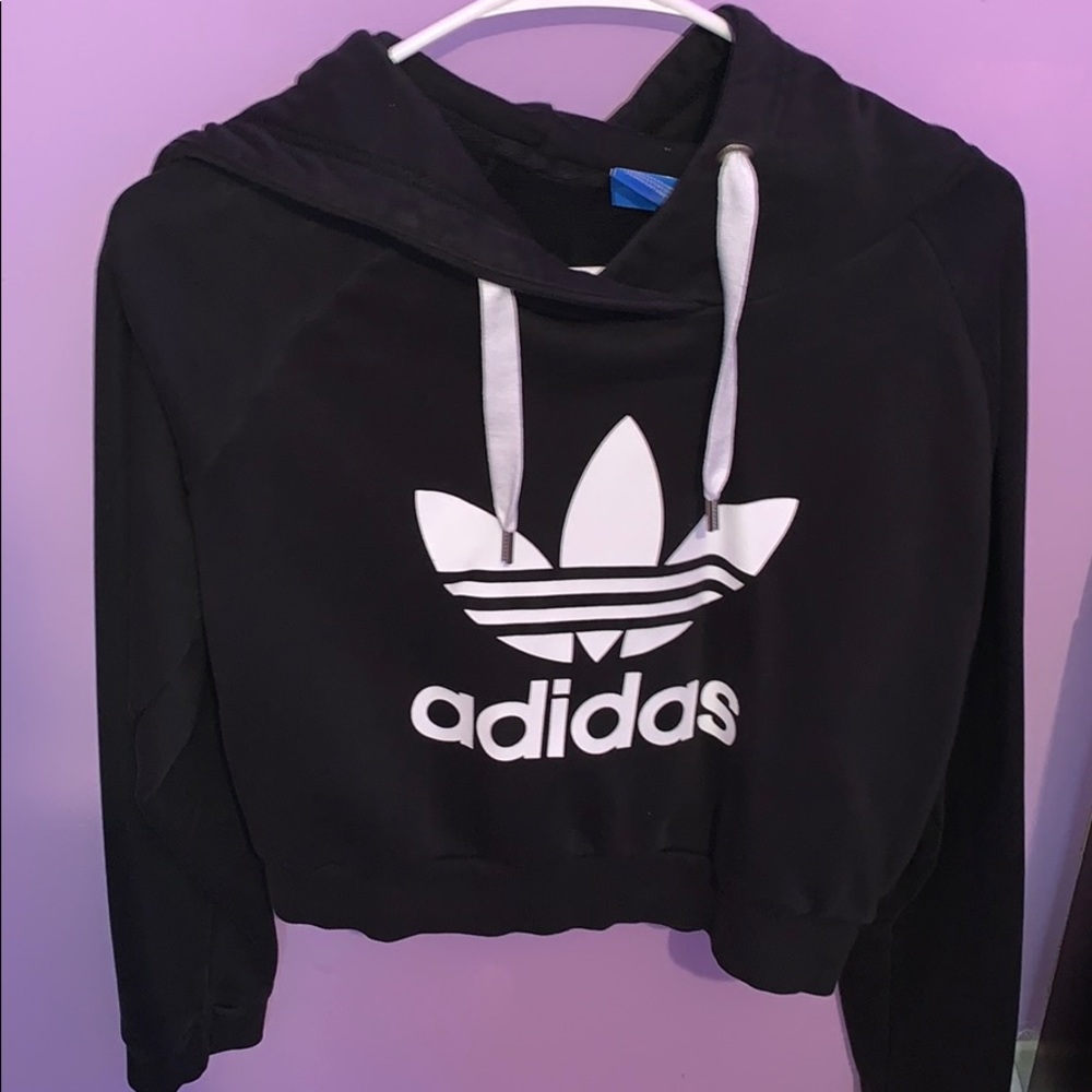 Adidas crop top hoodie